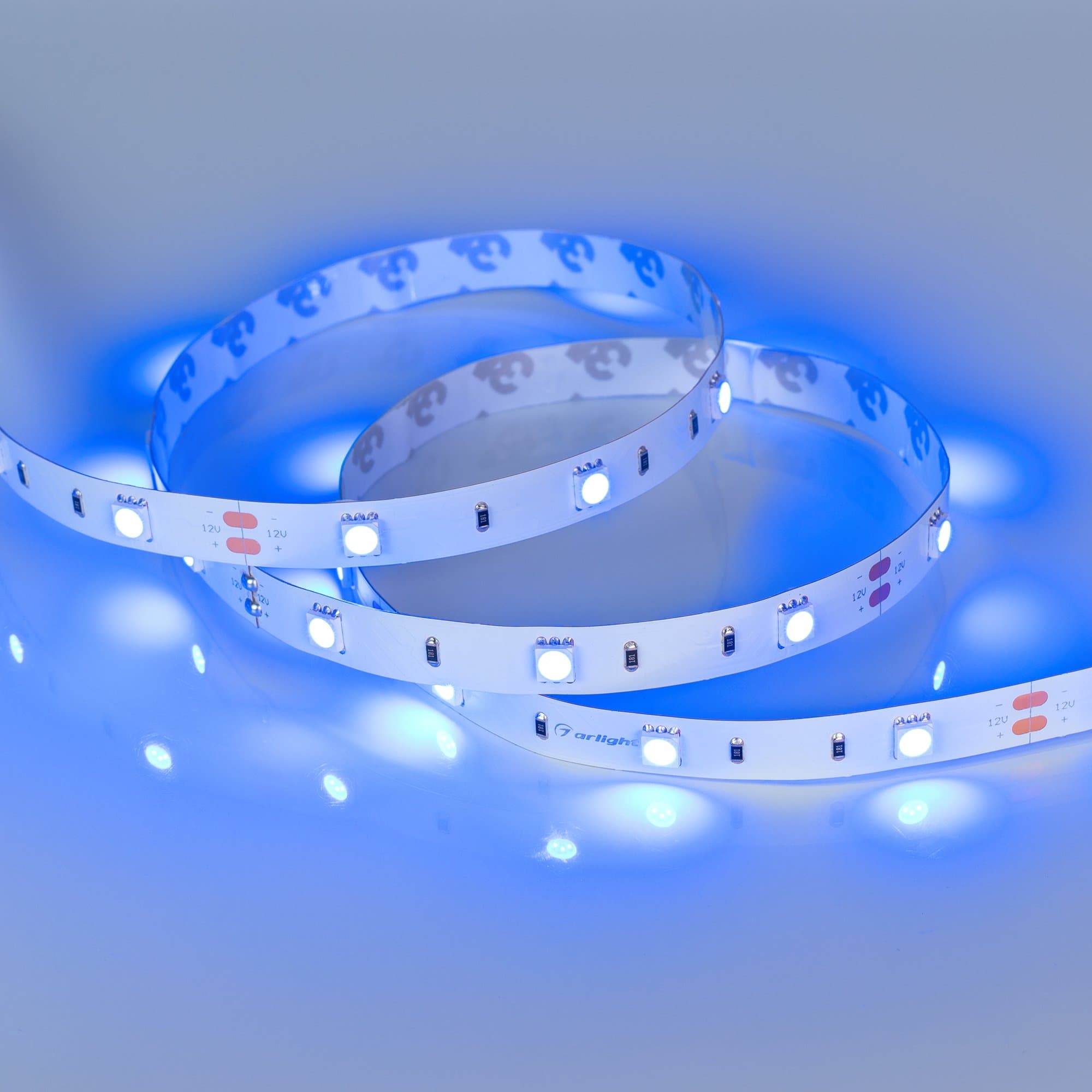 Arlight Светодиодная лента RT 2-5000 12V Blue (5060, 150 LED, LUX) (7.2 Вт/м, IP20) 010592 — миниатюра 3