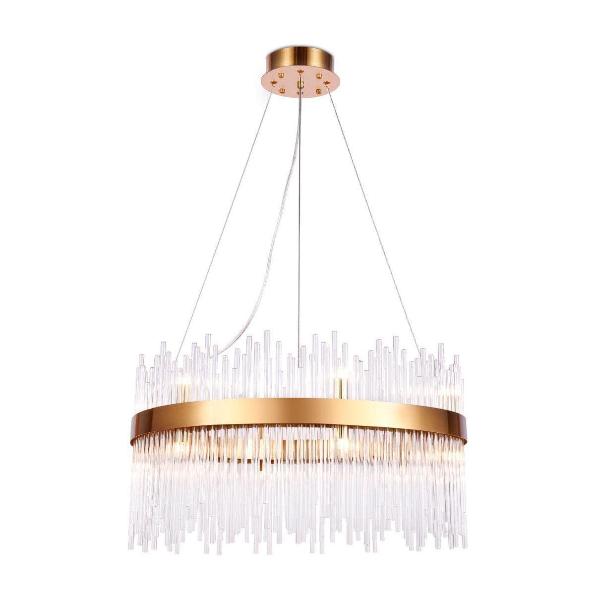 Ambrella Подвесная люстра с хрусталем TR5355/12 GD/CL золото/прозрачный G9/12 max 40W D600*830 — миниатюра 1
