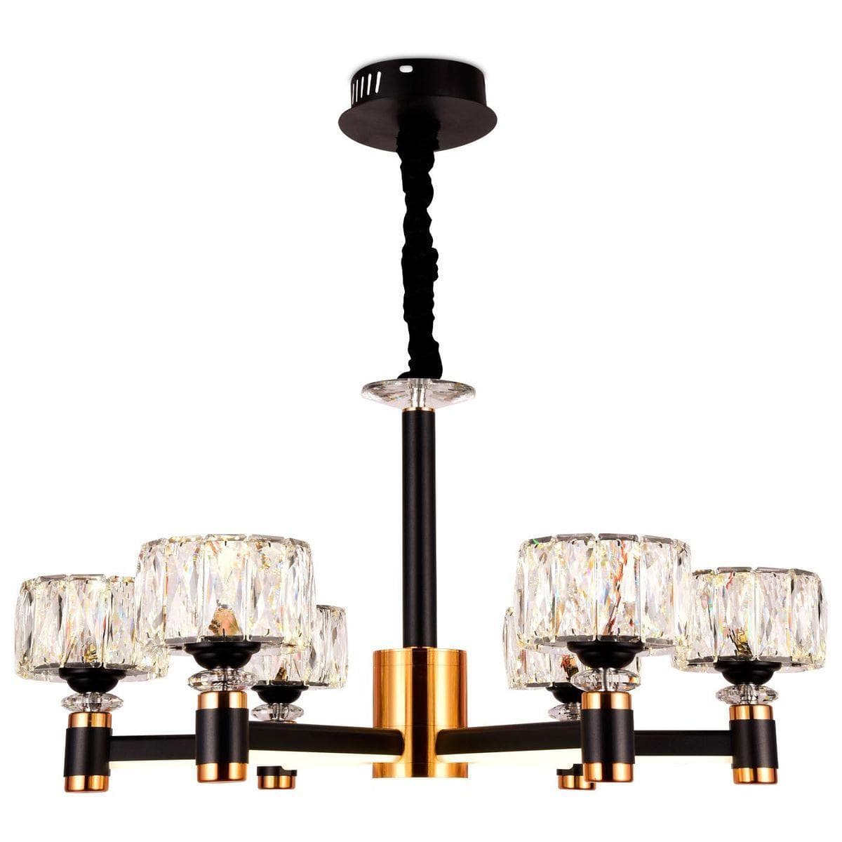 Ambrella Подвесная светодиодная люстра TR4516/6 BK/GD черный/золото 120W D730*370 (Без ПДУ)
