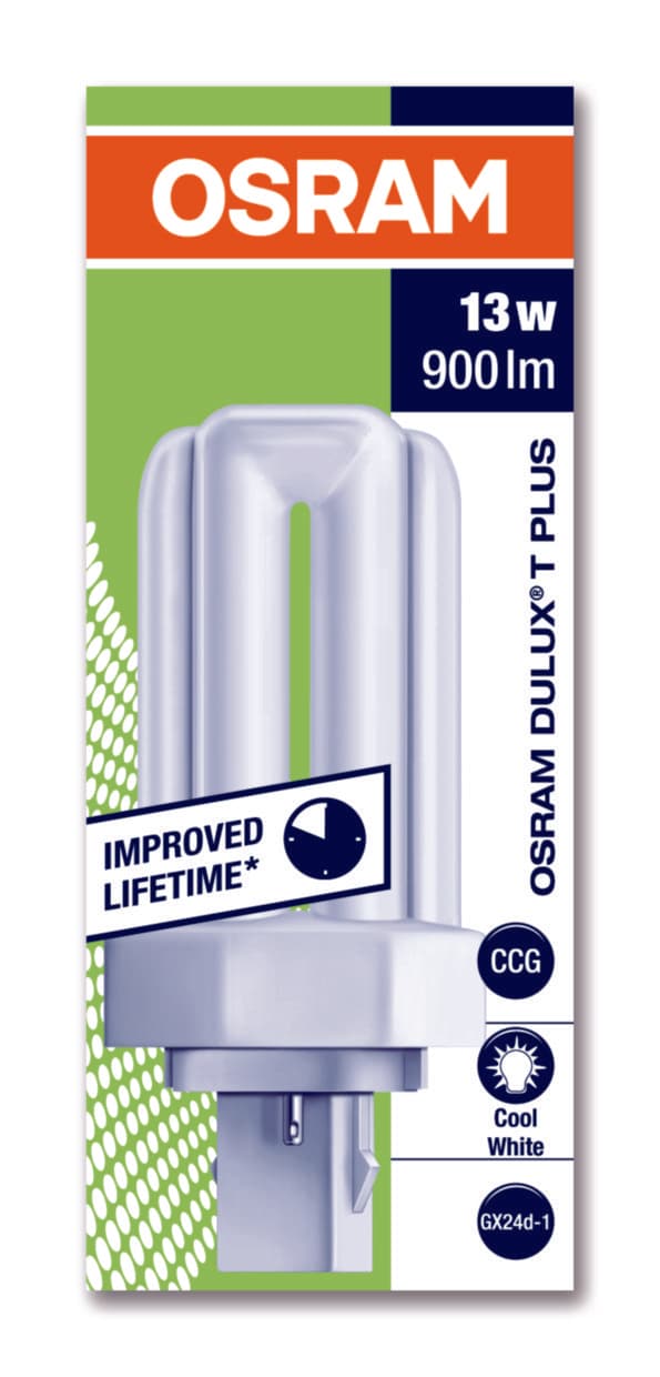 Osram DULUX T 13W/840 PLUS GX24D 10X1 4050300446905 — миниатюра 2