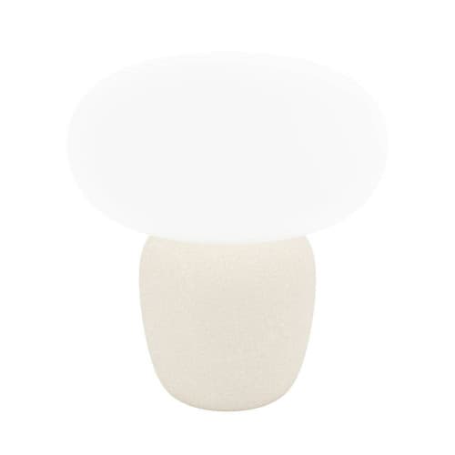 Eglo 99825 Настольная лампа CAHUAMA, 1х40W, E27, H300, Ø275, керамика, светло-коричневыйй/стекло, белый 99824