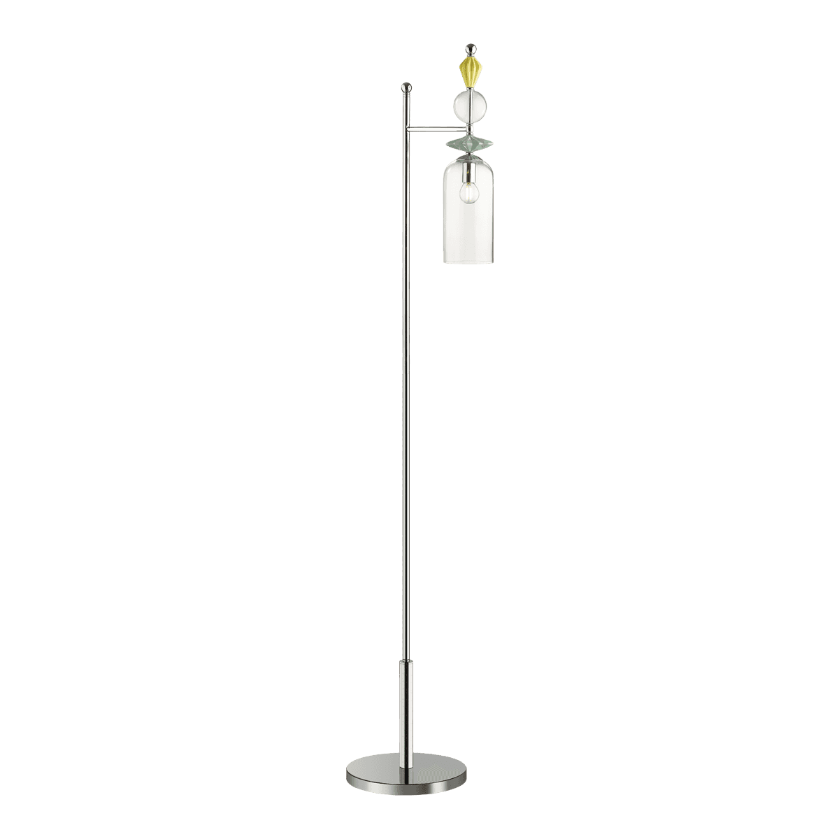 Odeon Light 4893/1F CLASSIC ODL_EX22 33 хром/раноцветн./керамика/стекло Торшер E14 1*40W 4893/1F BIZET — миниатюра 2