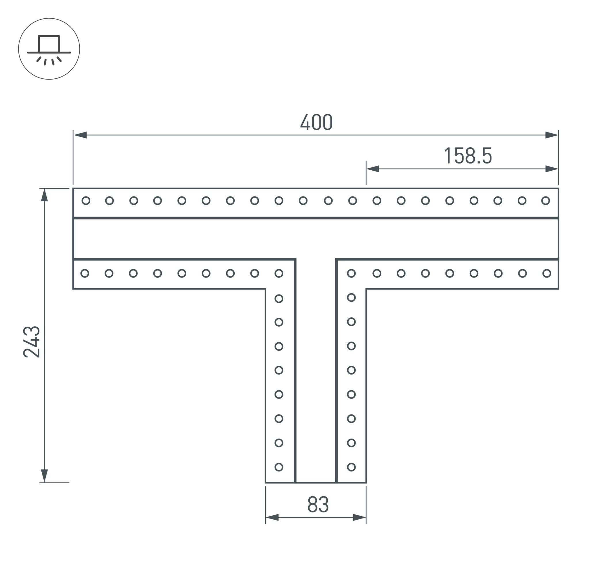 Arlight Тройник SL-LINIA32-FANTOM (Металл) 030098 — миниатюра 3