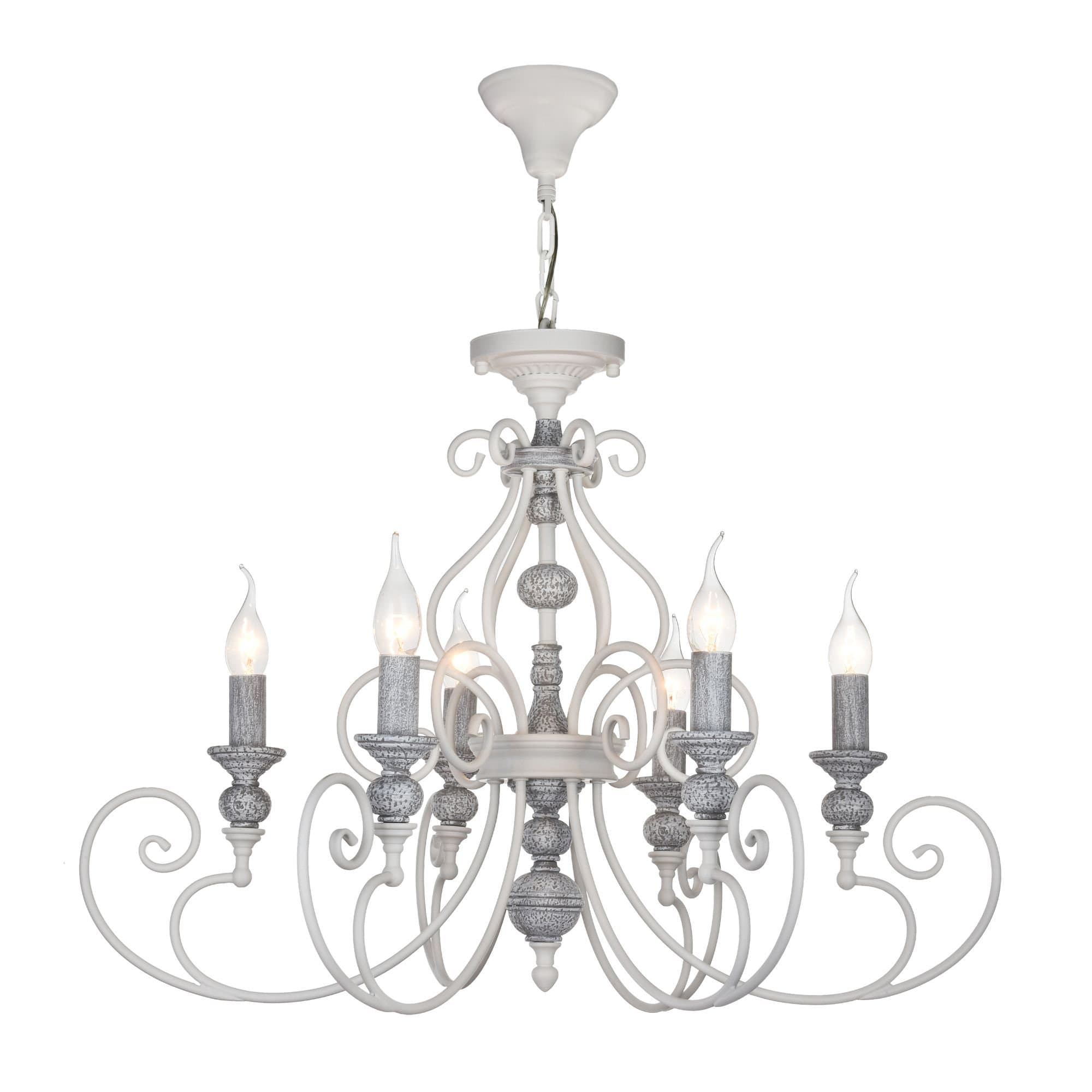 Maytoni Elegant Karina Белый Люстра 6xE14 60W ARM631-PL-06-W — миниатюра 3