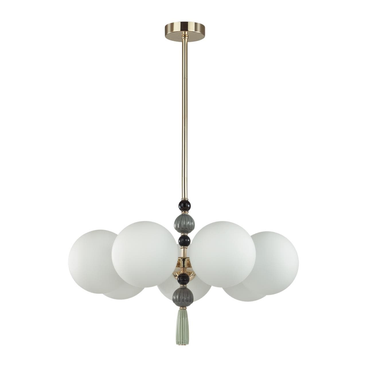 Odeon Light 5405/7 MODERN ODL_EX24 83 золотой/серый/зеленый/белый матов./металл/керамика/стекло Люстра E14 7*40W PALLE