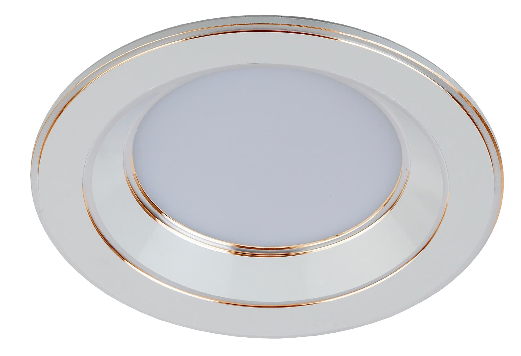 ЭРА KL LED 15-5 WH/GD Белый/золото Светильник светодиодный круглый "золотая окантовка" 5W 4000K, d80