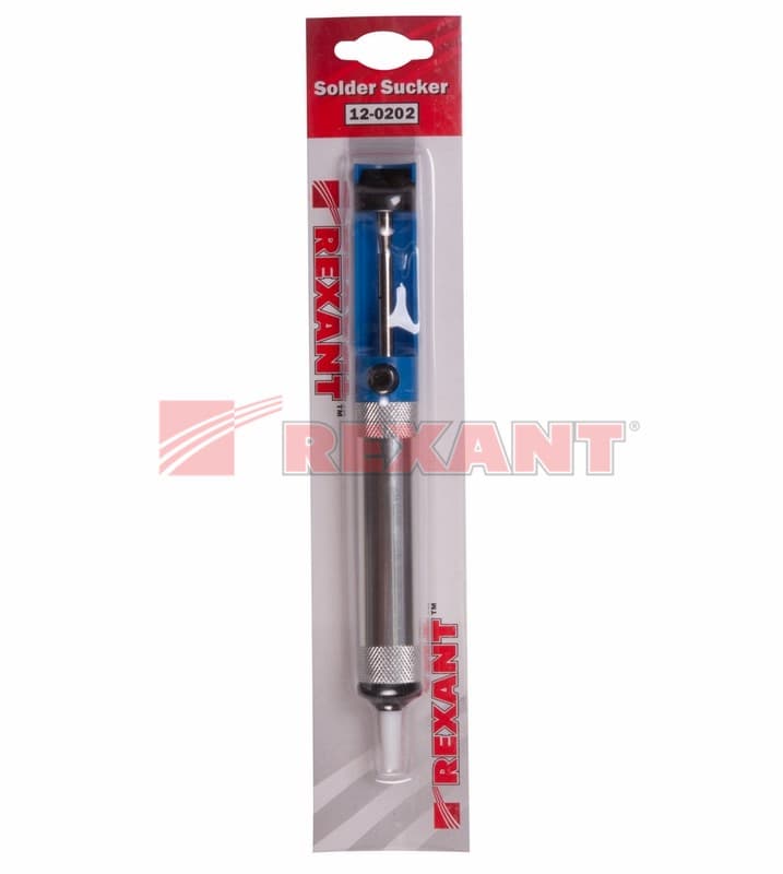 Оловоотсос для припоя, металл Rexant 12-0202 — миниатюра 2