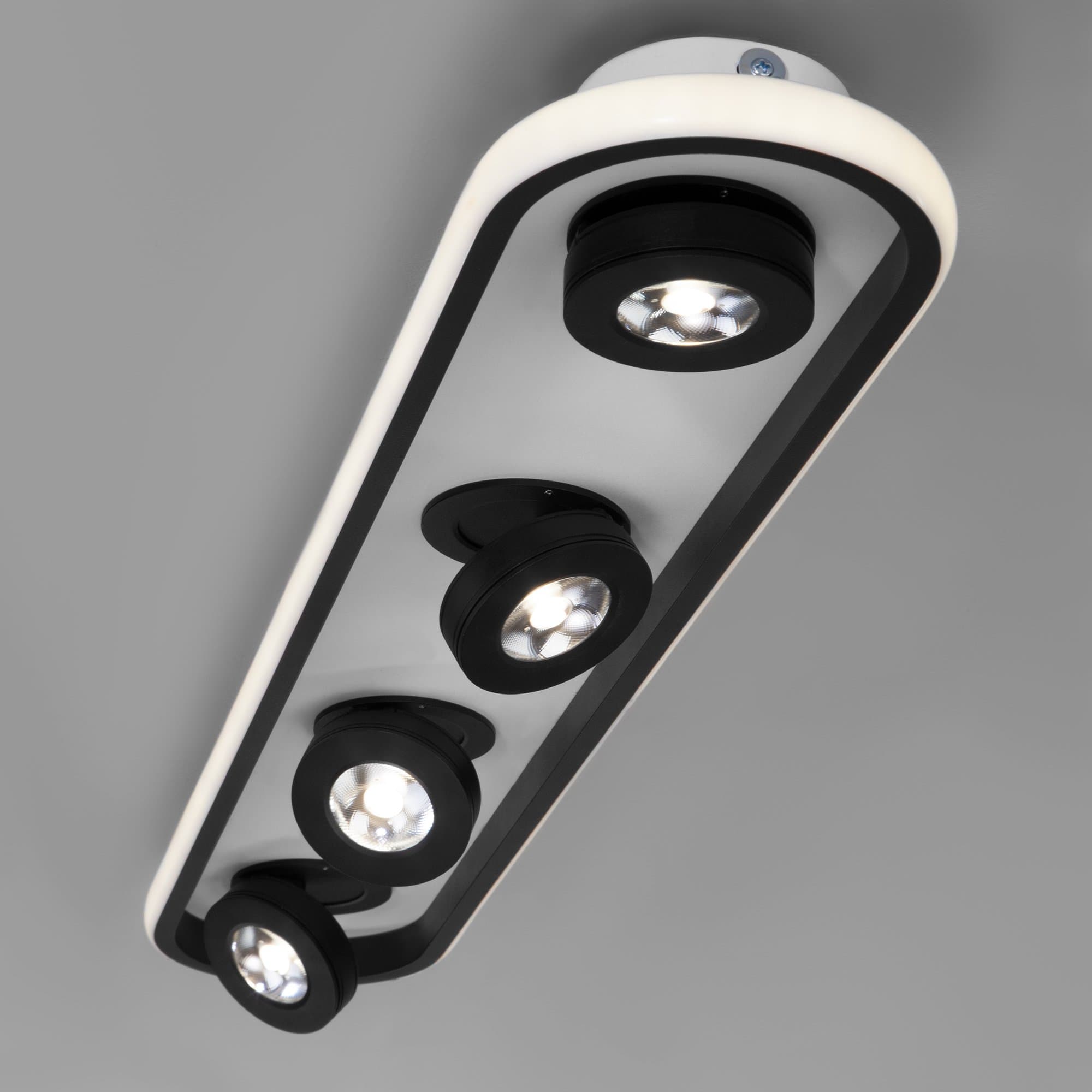 Eurosvet 20123/4 LED Светильник потолочный белый/черный a055526 — миниатюра 3