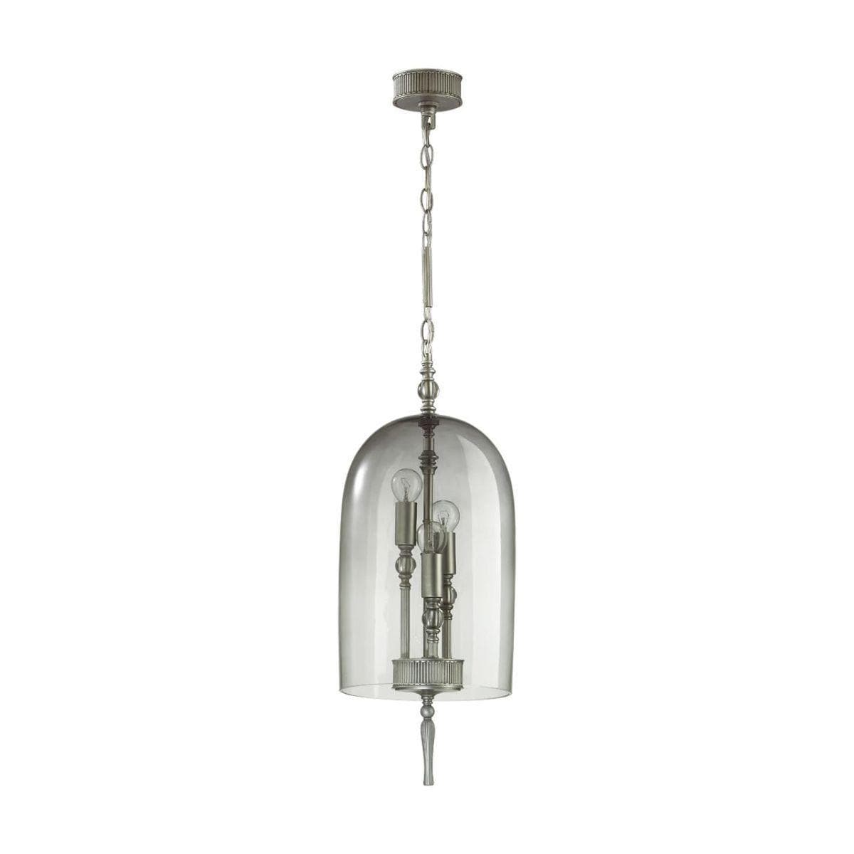 Odeon Light 4882/3 NEO ODL_EX22 25 серебрист.с патиной/дымчатый/стекло Подвес E14 3*40W BELL