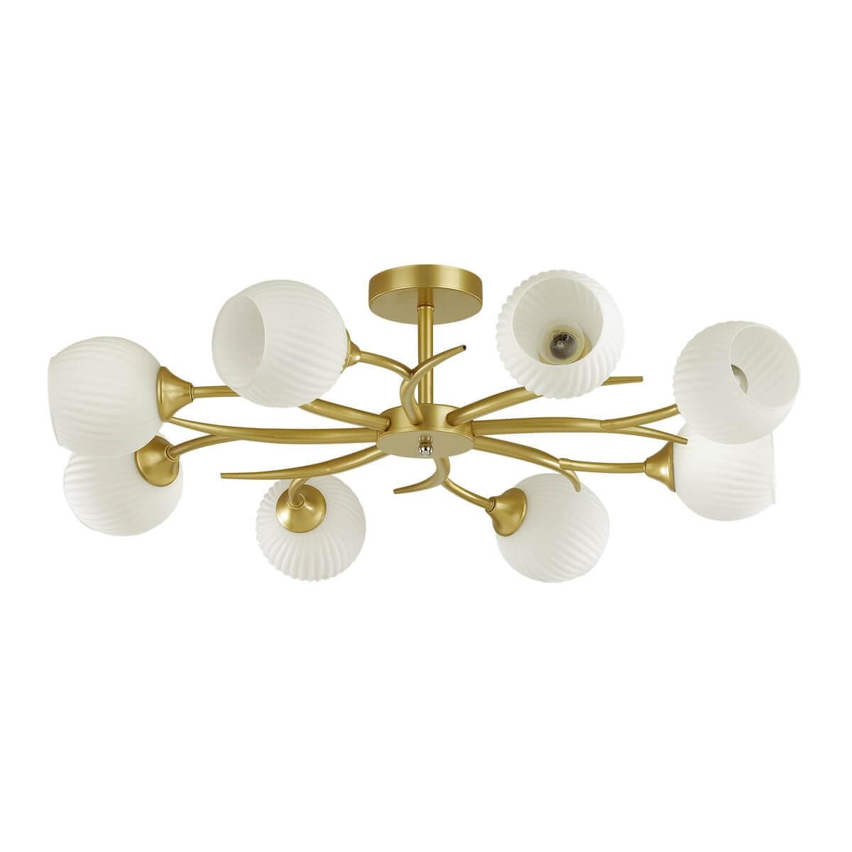 Lumion 4545/8C COMFI LN21 051 матовое золото, белый Люстра потолочная E27 8*60W 220V GISELLE — миниатюра 2