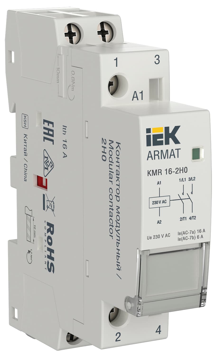 IEK ARMAT Контактор модульный KMR 16А 230В AC 2НО