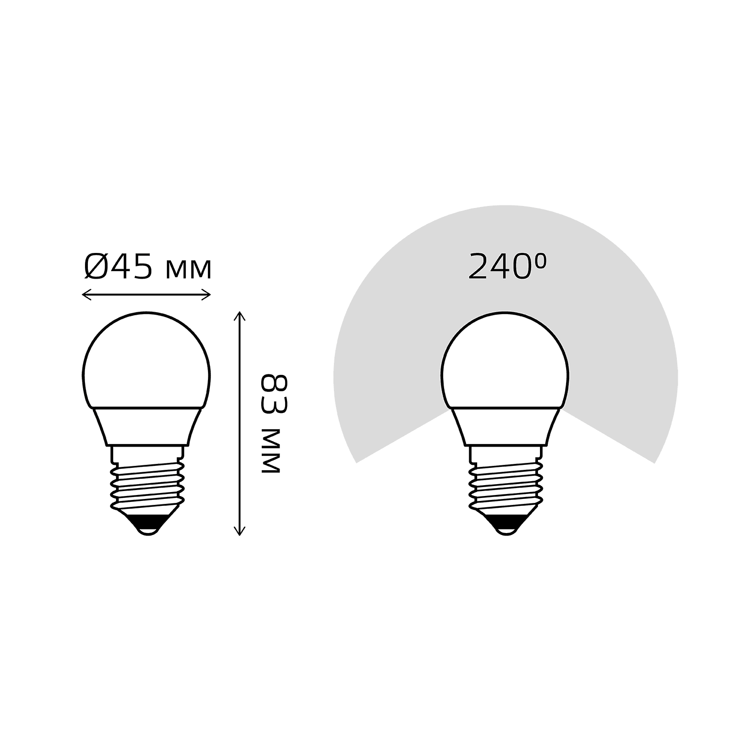 Gauss Лампа Elementary Шар 7W 470lm 4100K E27 (3 лампы в упаковке) LED 53227T — миниатюра 2