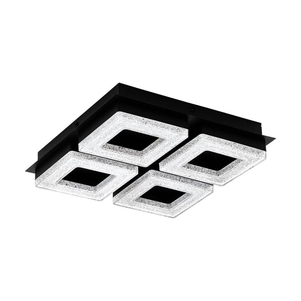 Eglo 99326 Светод. настенно-потол. светильник FRADELO 1, 4х4W (LED), 280х280, сталь, черный/пластик с кри
