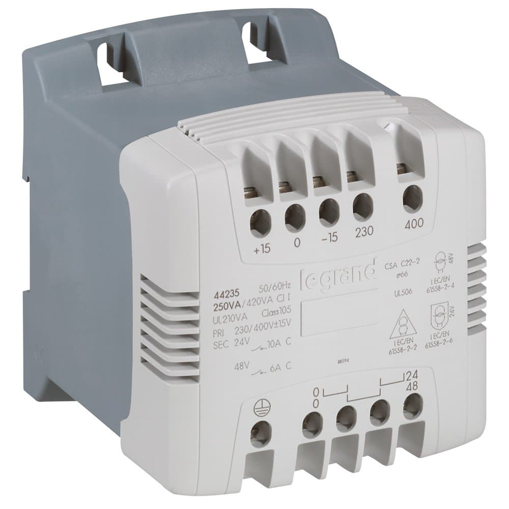 Legrand Трансформатор однофазный 230-400/24-48В 250ВА 044235 — миниатюра 1