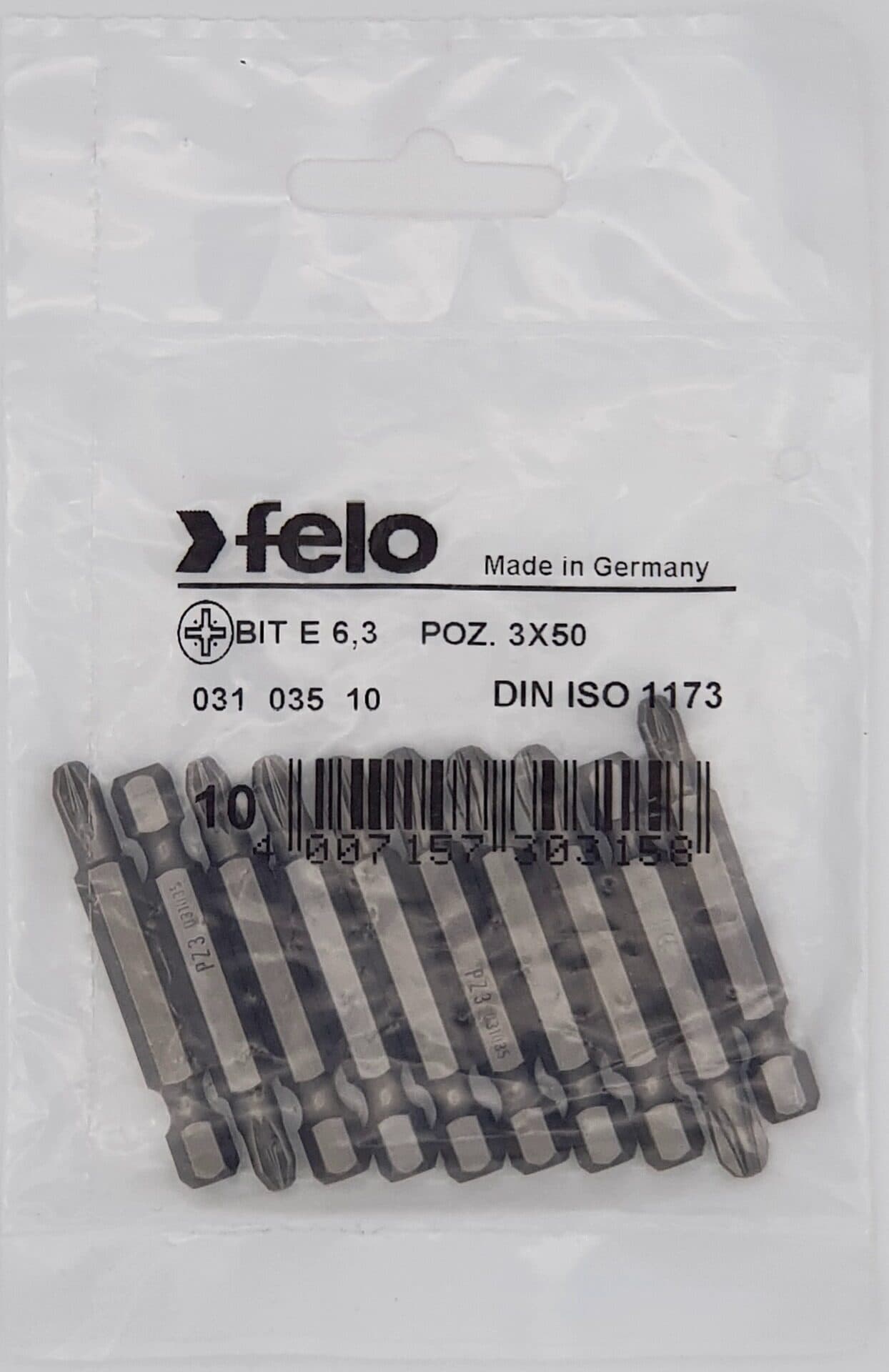 Felo Бита крестовая серия Industrial PZ 3X50, 10 шт 03103510 — миниатюра 2