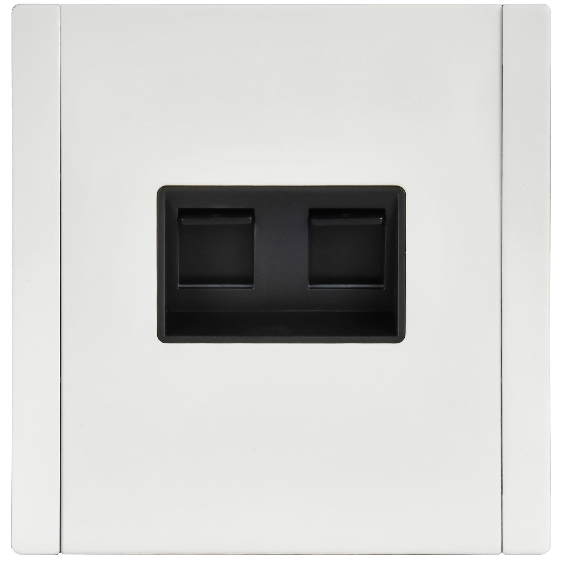 IEK FORTE&PIANO Металл Белый Розетка комп. 2-ая RJ45 кат.5E FP233M — миниатюра 2