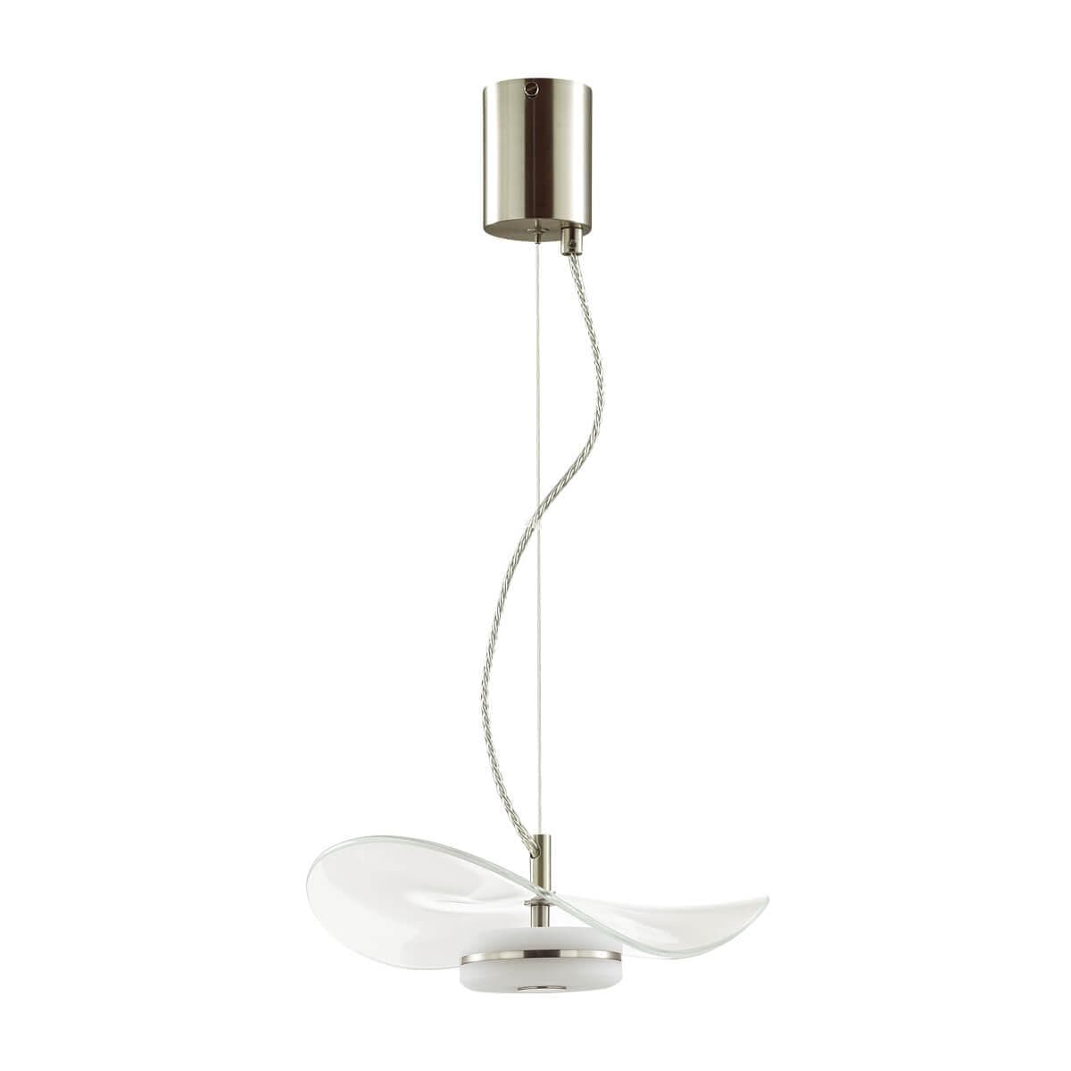 Odeon Light 4860/10LA L-VISION ODL_EX21 никель/прозрачный/стекло Подвес LED 1*10W 4000K FLUENT — миниатюра 1
