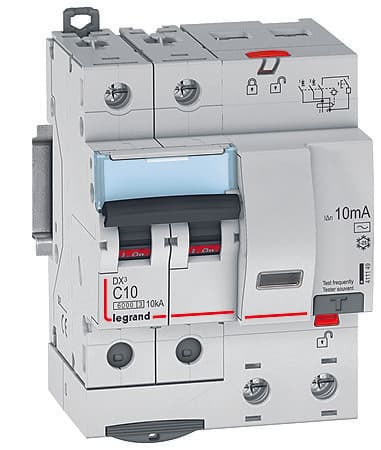 Legrand DX3 Автоматический выключатель дифференциального тока 2P 10А (С) 10MA-AC 4м 411149 — миниатюра 2