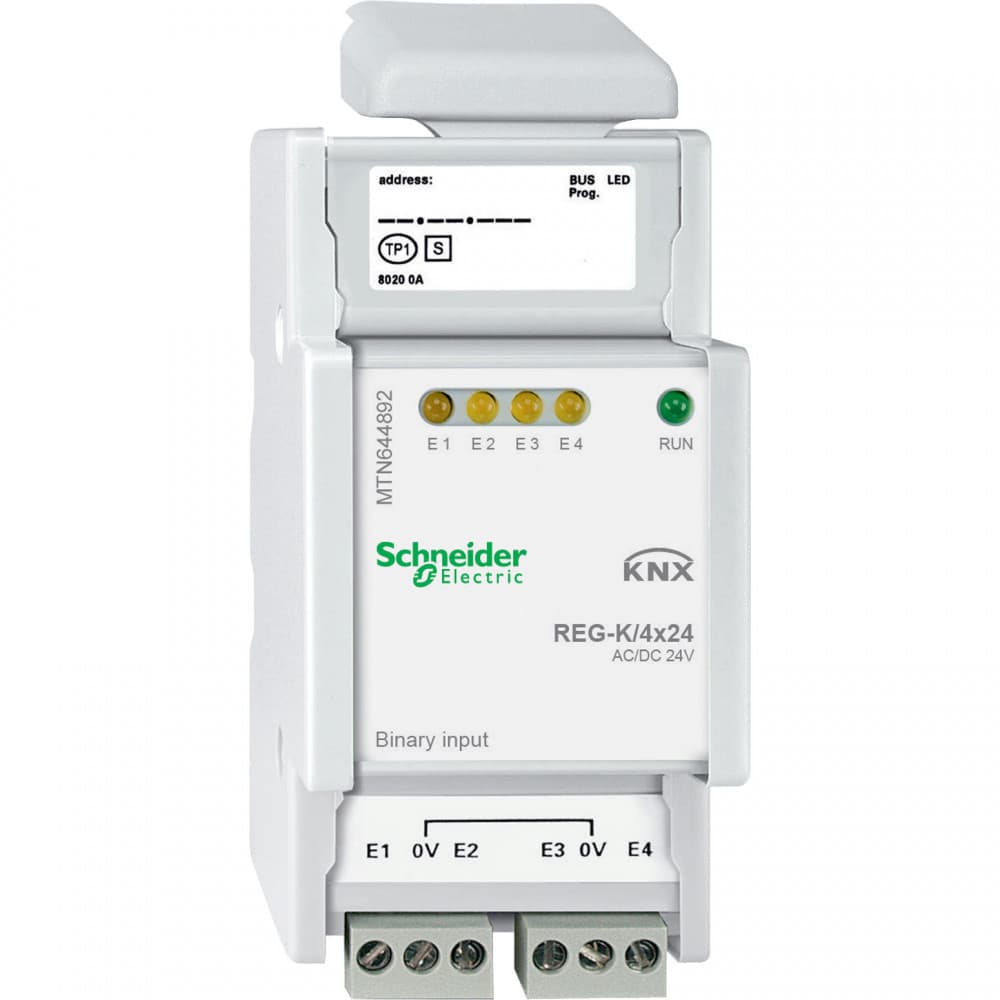 SE Merten KNX Бинарный вход 4-канальный 24V DIN-рейка MTN644892