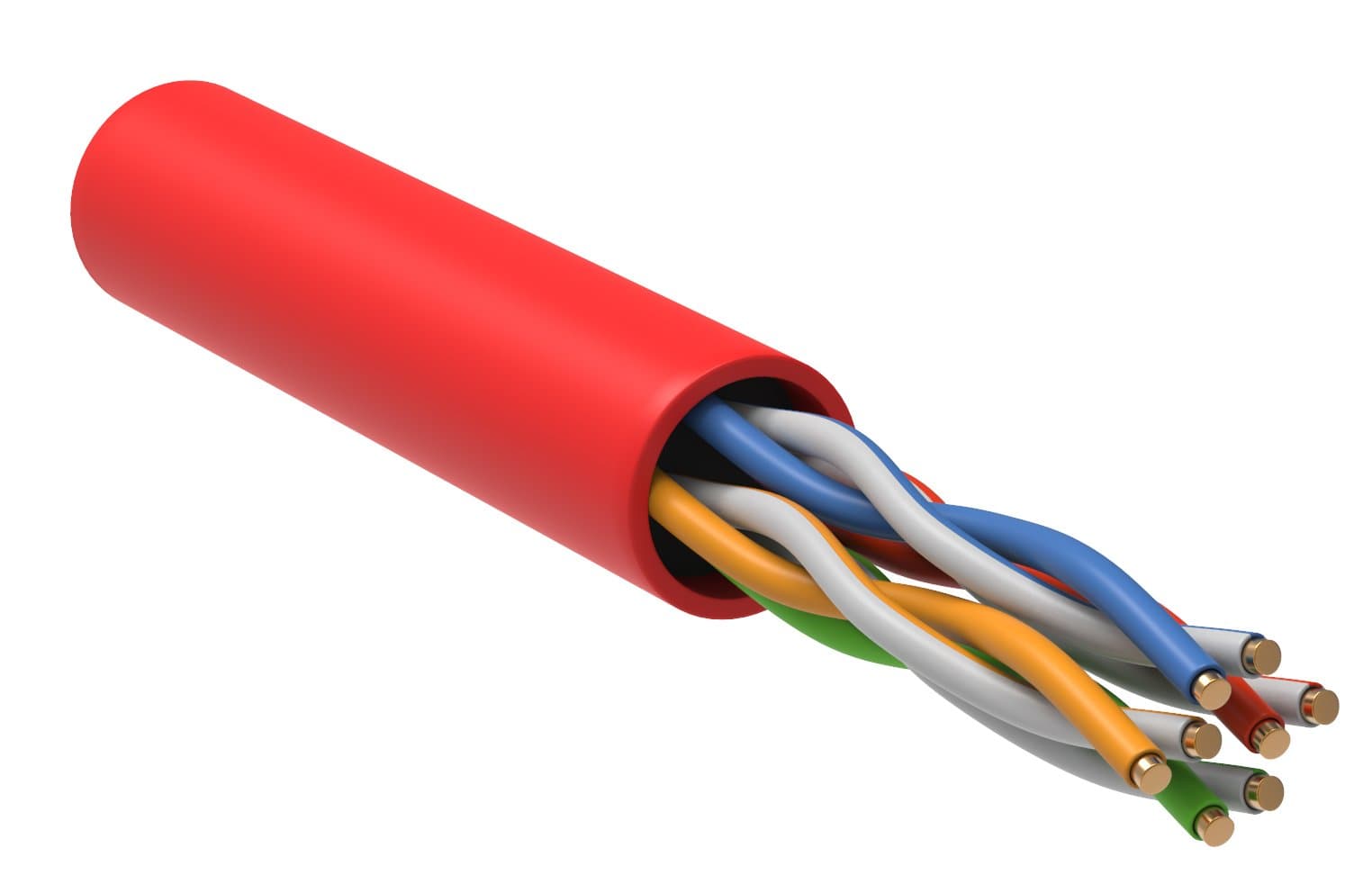 IEK ITK Витая пара U/UTP категории 5E 4х2х24AWG LSZH красный (305м) LC1-C5E04-124