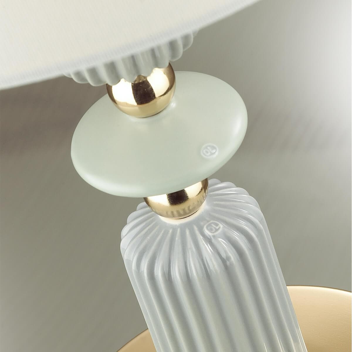 Odeon Light 4861/1TA CLASSIC ODL_EX21 золото/раноцветн./керамика/абажур Настольная лампа E27 1*60W CANDY — миниатюра 5