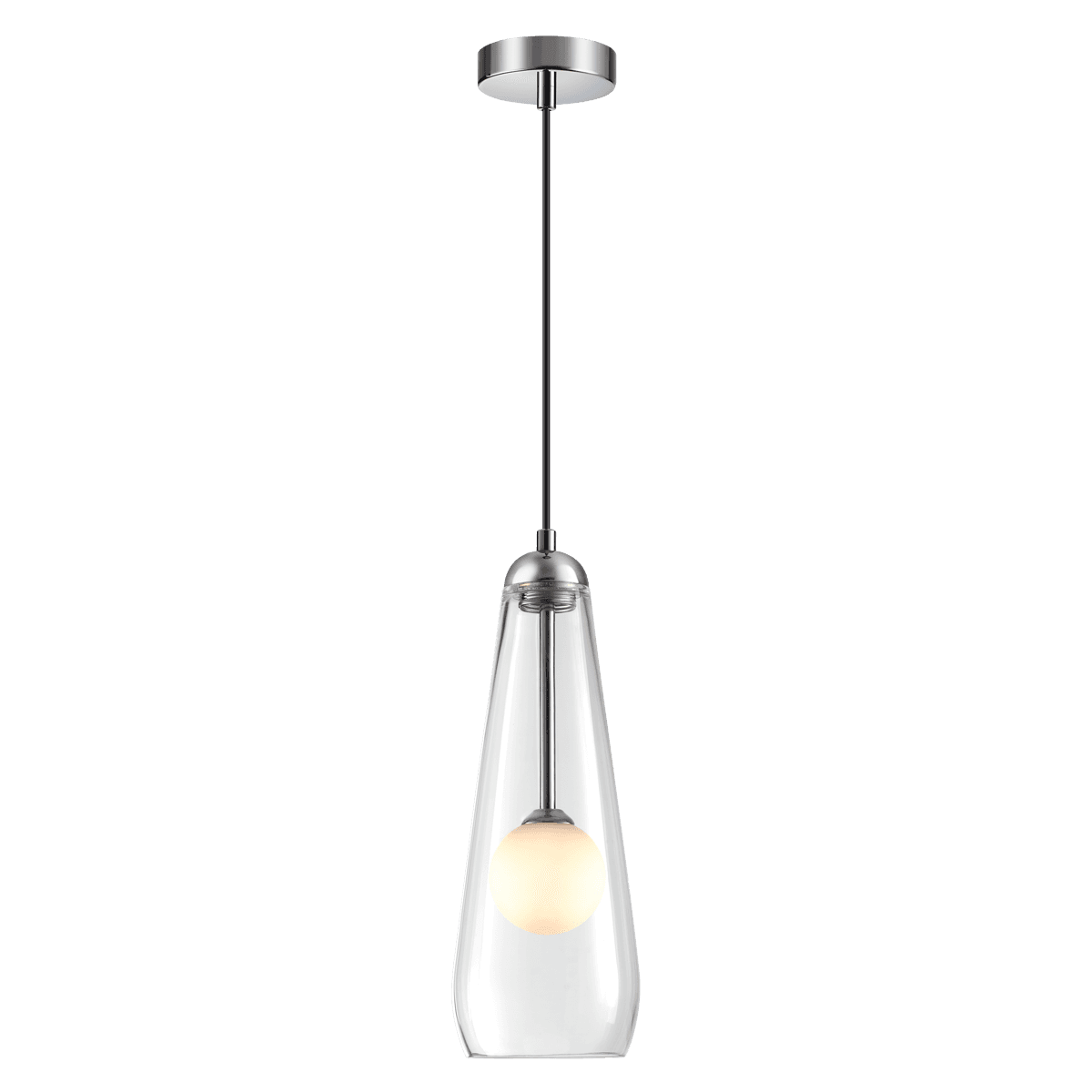 Odeon Light 4954/1 PENDANT ODL22 237 хром/ белый/прозрачный/стекло Подвес G9 1*40W LOSTAR — миниатюра 2
