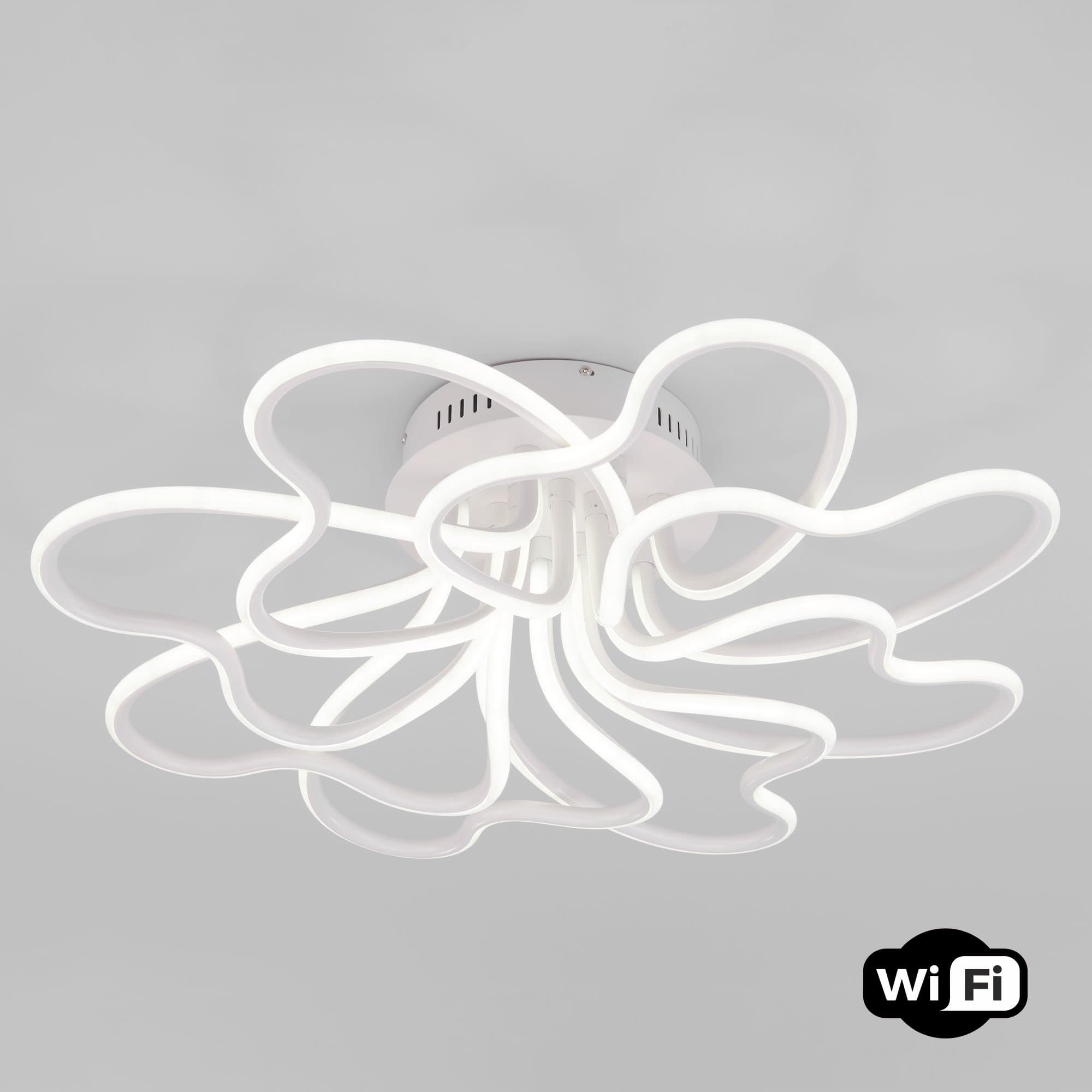 Eurosvet Потолочный светодиодный светильник с управлением по Wi-Fi 90235/8 белый Smart a053491