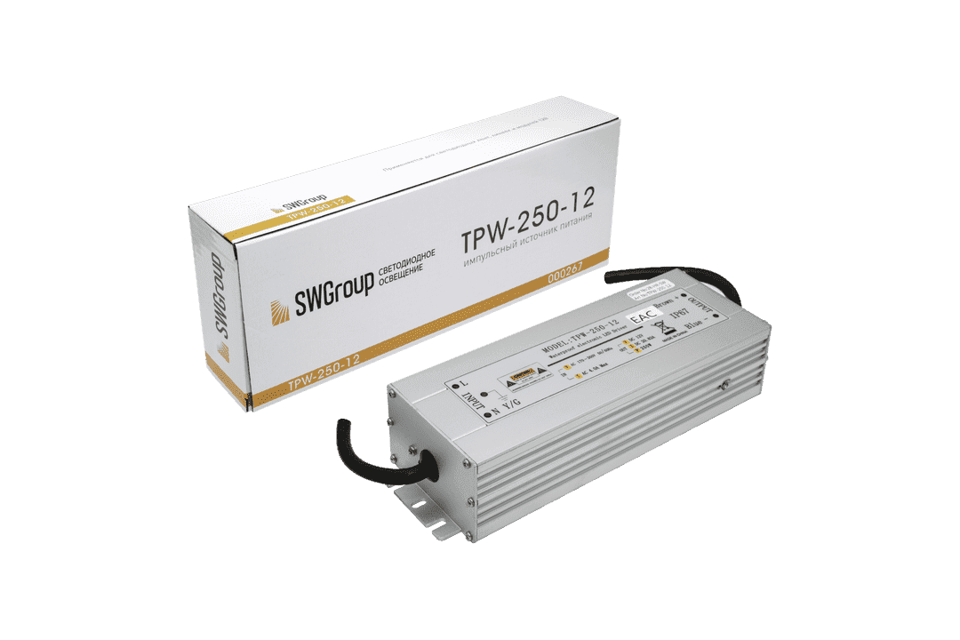 SWG Al блок питания TPW, 250W влагозащитный, 12V TPW-250-12