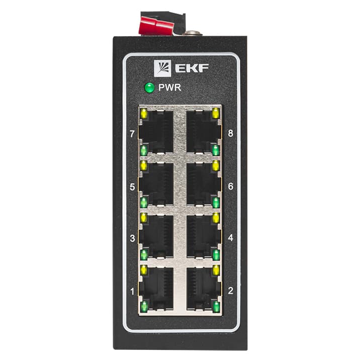 EKF Промышленный неуправляемый коммутатор EKF TSX-100 8 портов 10/100 Мбит/с — миниатюра 5