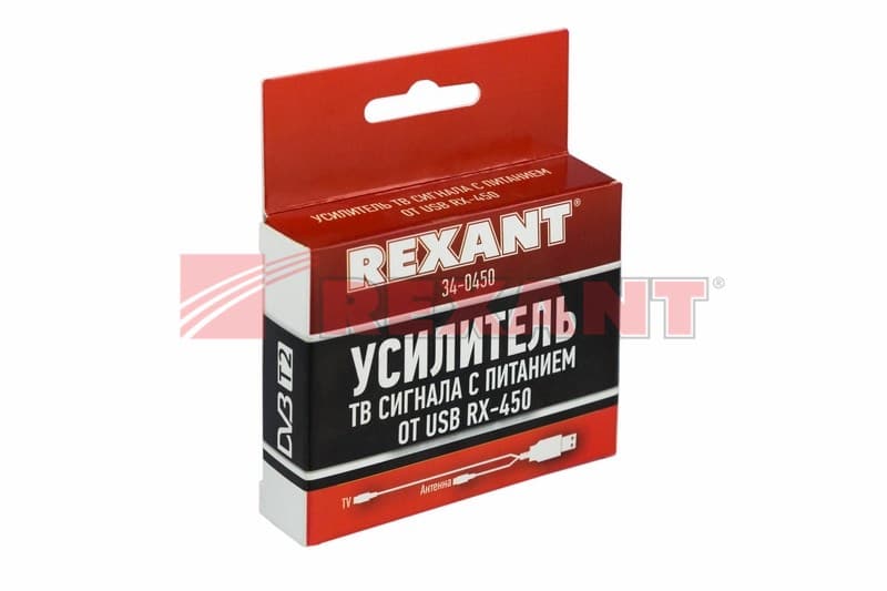 Усилитель TV сигнала с питанием от USB (модель RX-450) Rexant 34-0450 — миниатюра 2