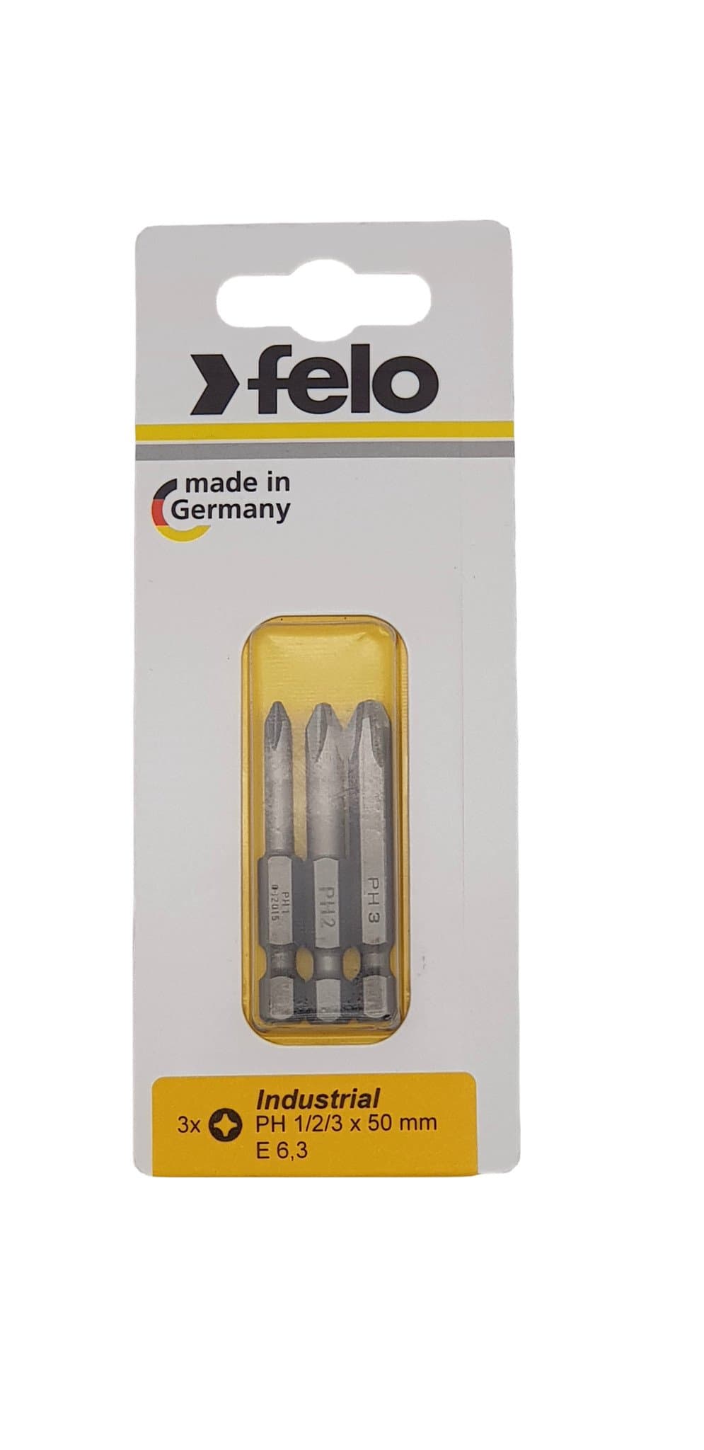Felo Бита крестовая PH 1/PH 2/PH 3X50, 3 шт в блистере 03293116 — миниатюра 1
