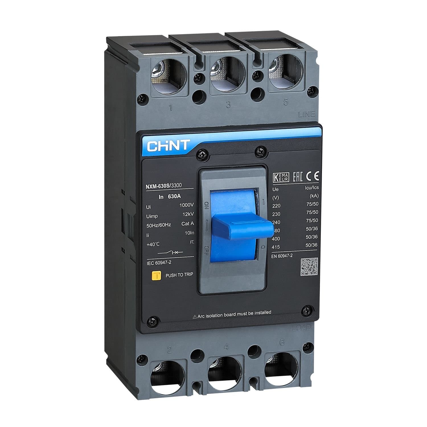 CHINT Авт. выкл. NXM-630S/3Р 630A 50кА