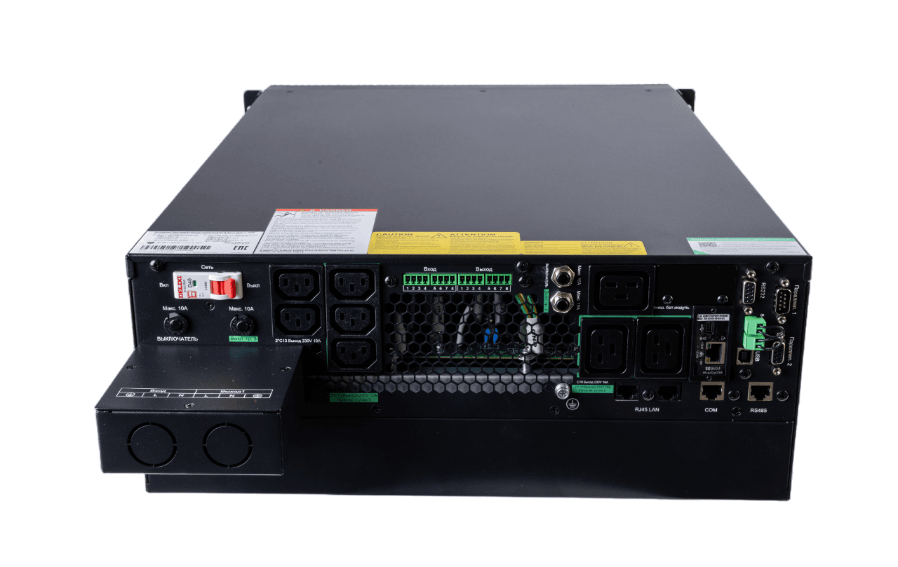 Systeme Electric ИБП SRTSE 2 поколения 8000 ВА/Вт, 4U,5 C13+3 C19,USB,RS-232,RS485,COM,сухие контакт,прлл,SNMP — миниатюра 11