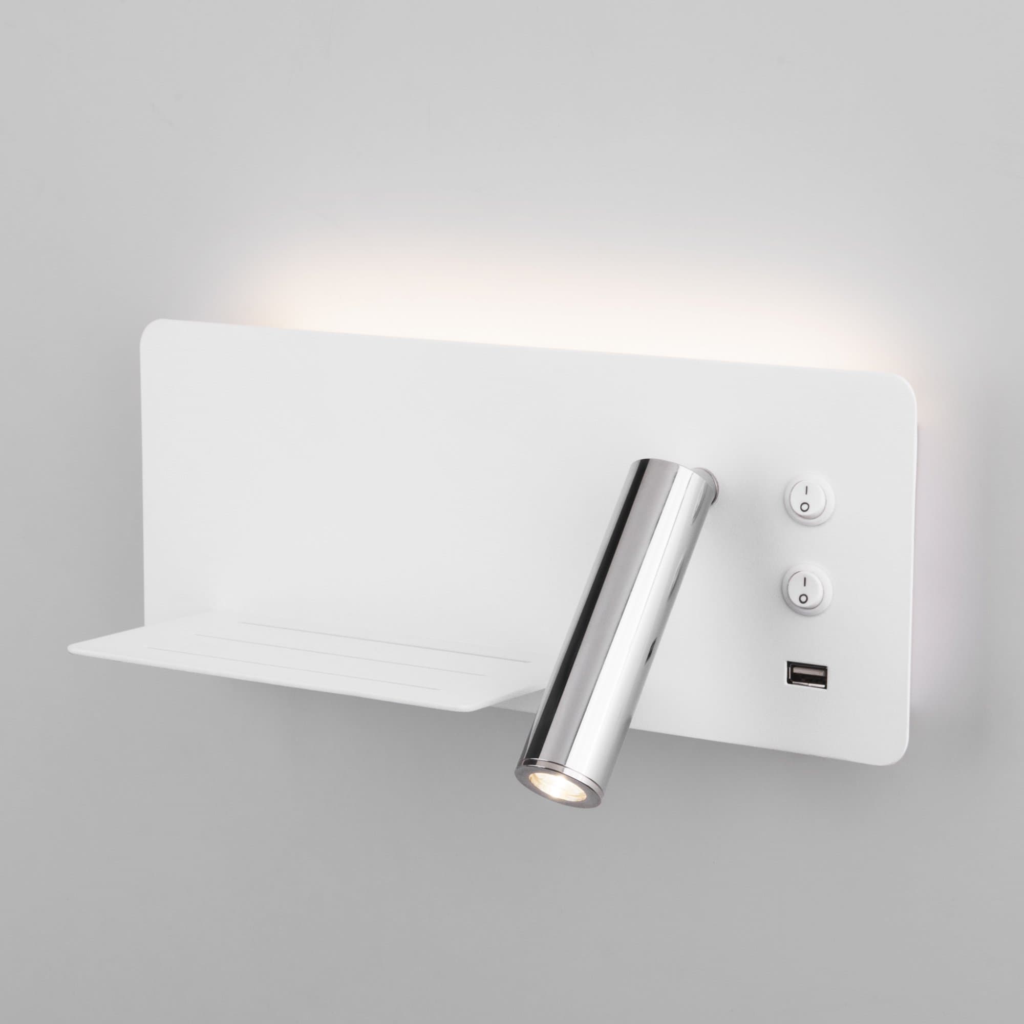 Elektrostandard MRL LED 1113 / Светильник настенный светодиодный Fant L белый/хром a053081