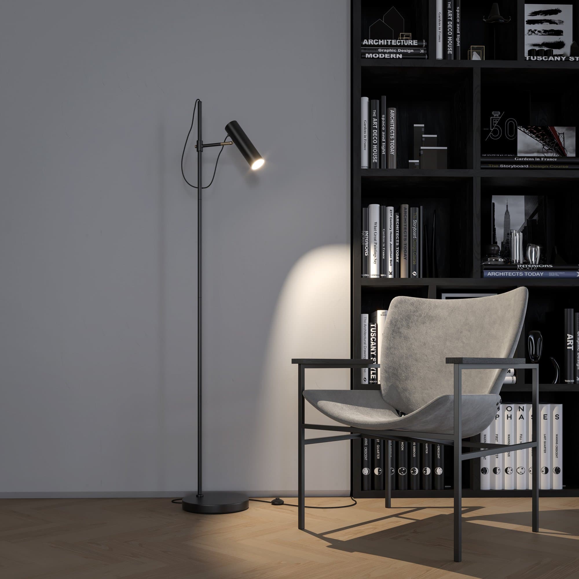 Maytoni Technical Черный Торшер MOD129FL-01B — миниатюра 6