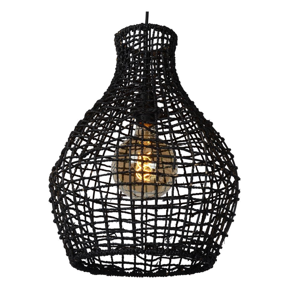 Lucide ALBAN Светильник подвесной Ø 35 cm 1xE27 Black 03438/35/30 — миниатюра 5
