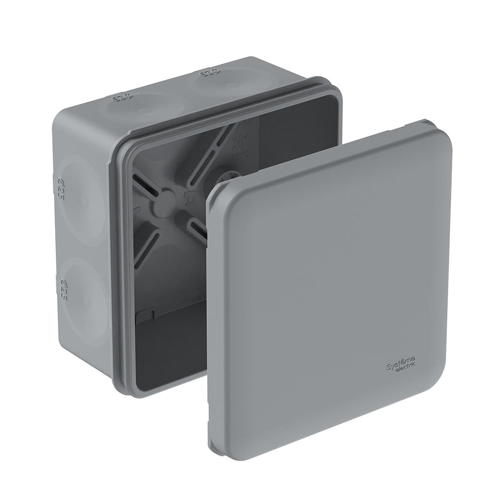 Systeme Electric MultiBox Серая Коробка распределительная с мембранными вводами IP66 85х85х42 (со стикером)
