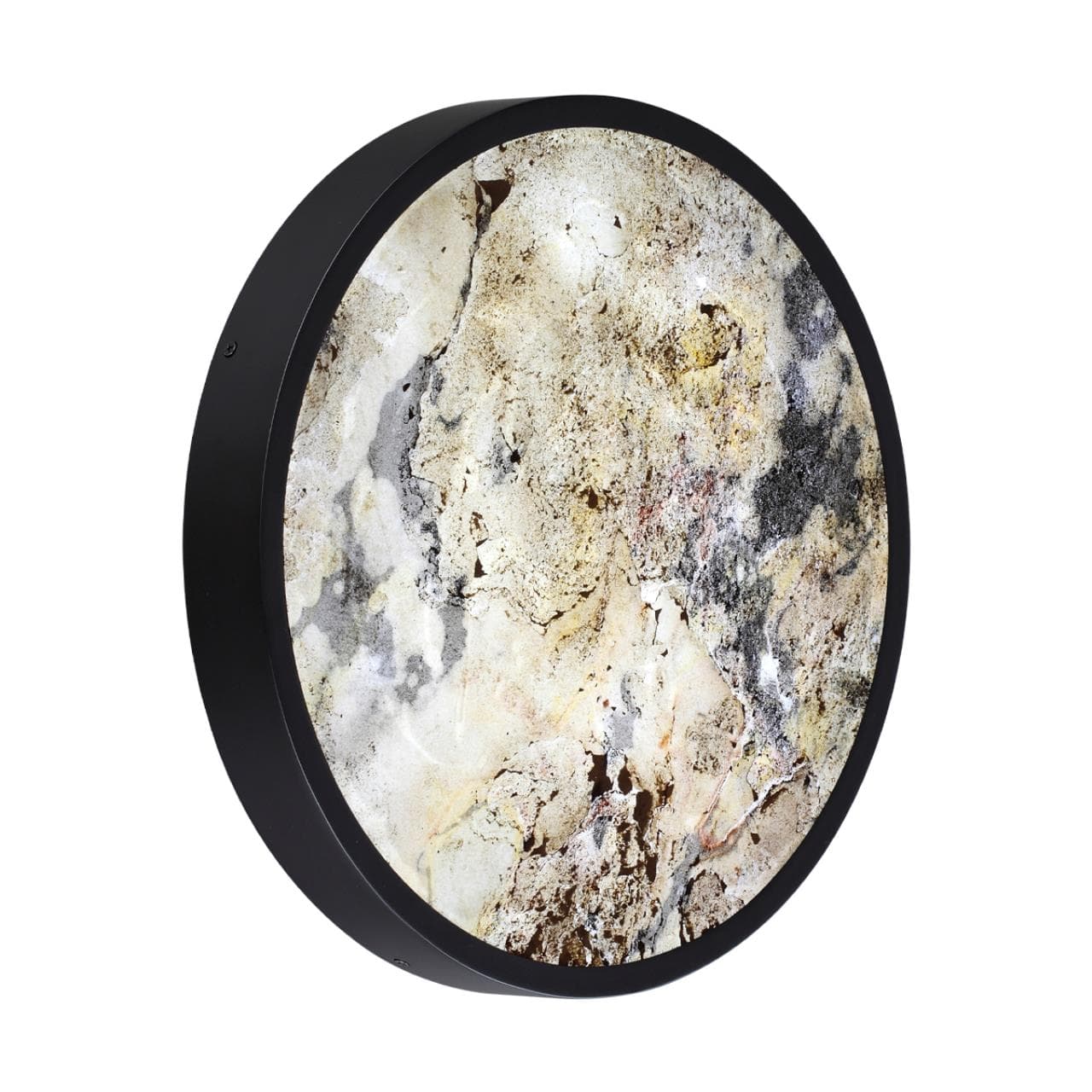 Odeon Light 5064/30L L-VISION ODL24 черн./серо-беж./металл/натур.камень/акрил Настен.-потолочн. cветил. с переключ.цветов.темпер. LED 30W 3000К/4000K