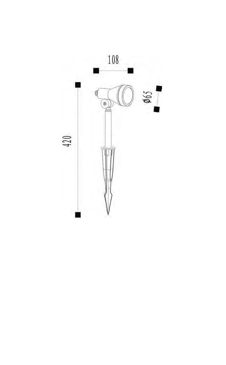 Lucide SPIKE Черный Уличный спот 27882/05/30 — миниатюра 4