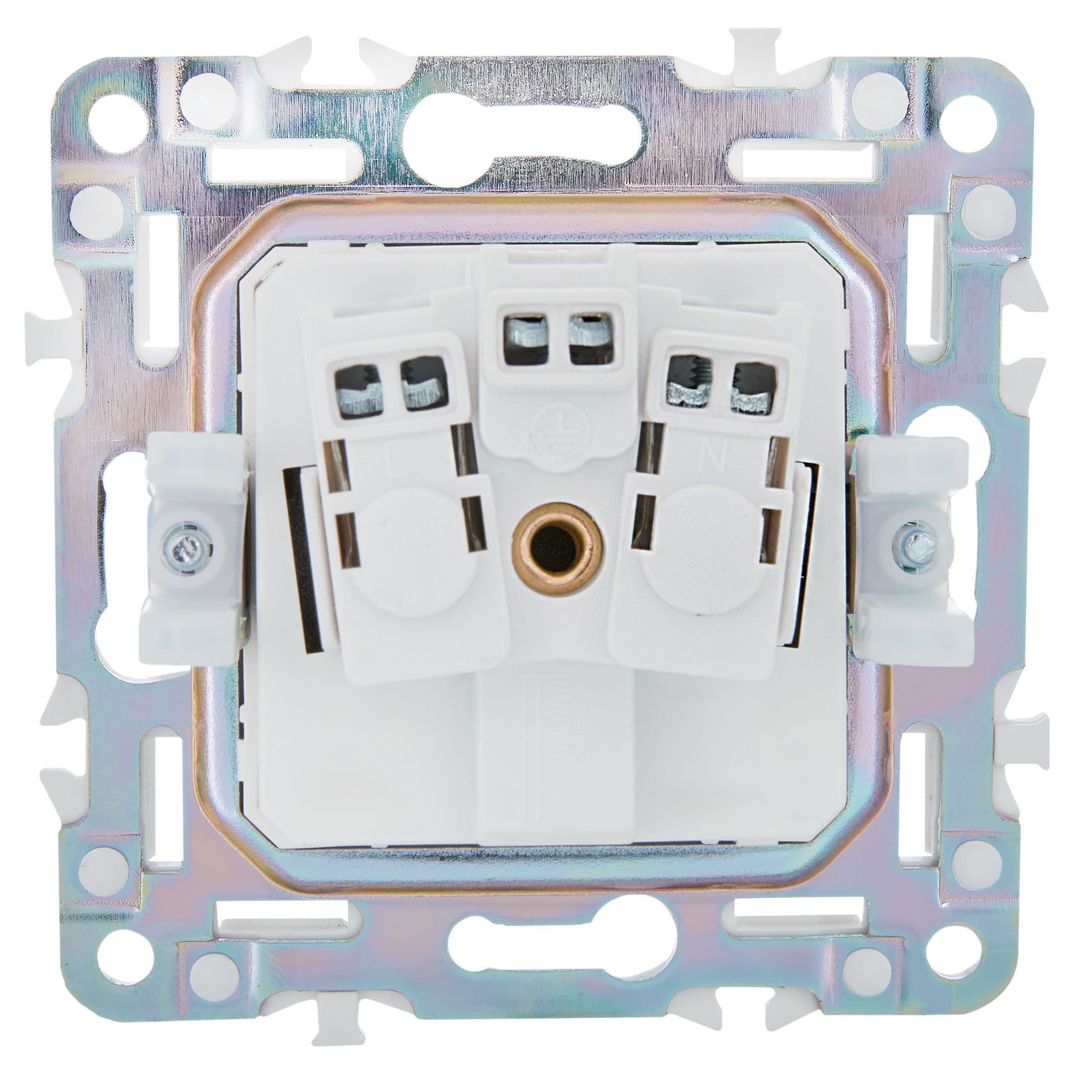 IEK SKANDY Серебряный Розетка с/з без защитных шторок 16А SK-R05S — миниатюра 3