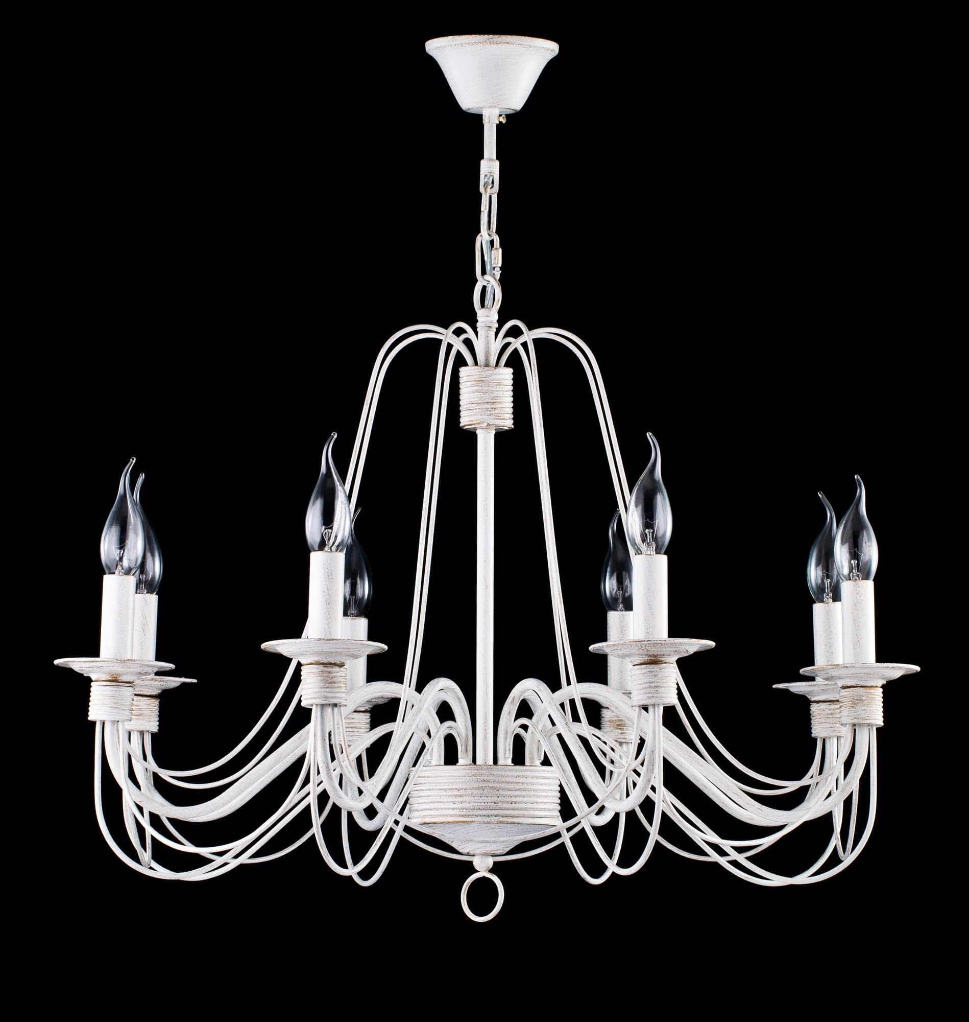 Freya Classic Velia Белый с Золотом Люстра E14 60W FR2046-PL-08-WG — миниатюра 4