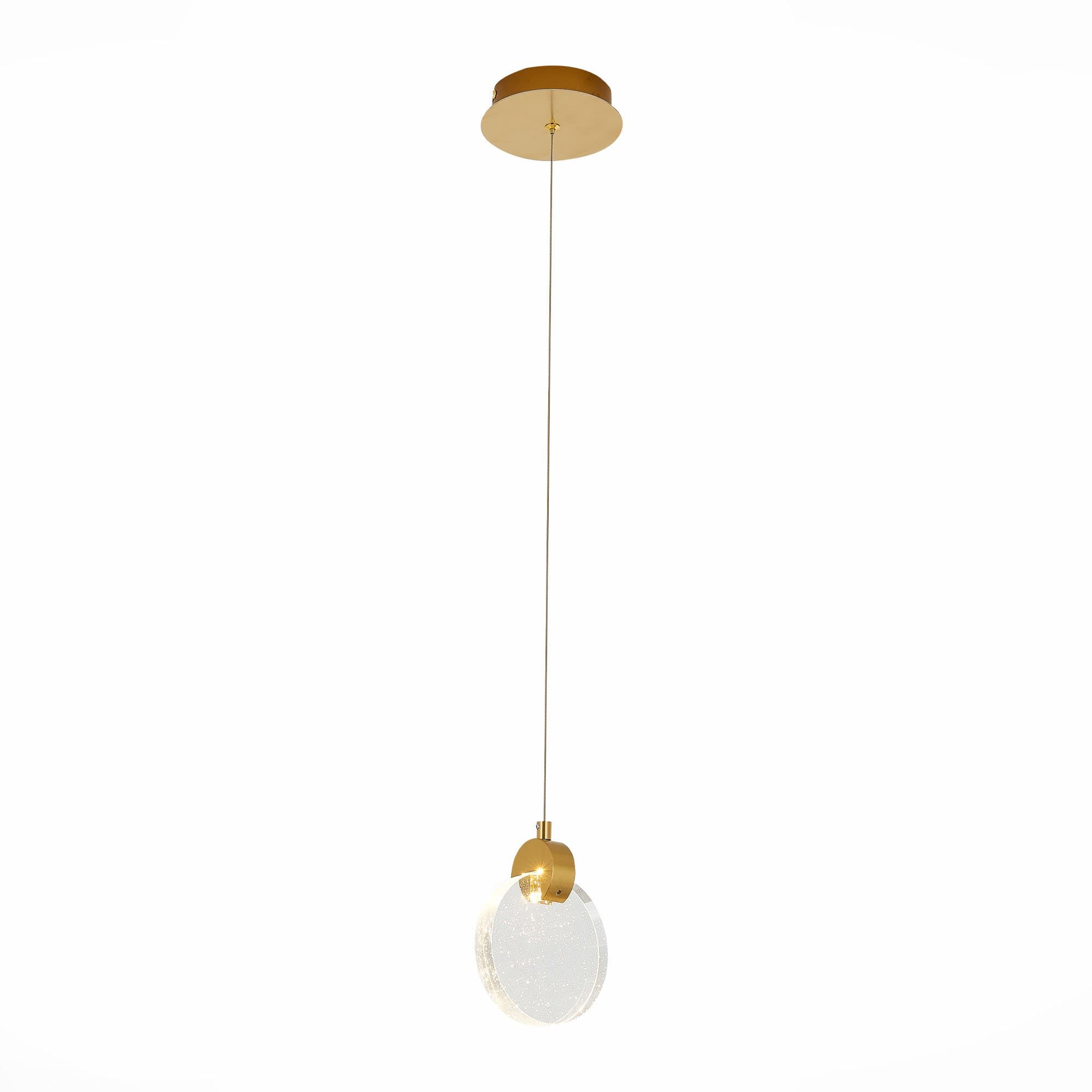 ST LUCE SL6104.203.01 Подвес Золотистый/Прозрачный,С пузырьками воздуха LED 1*3W 3000K