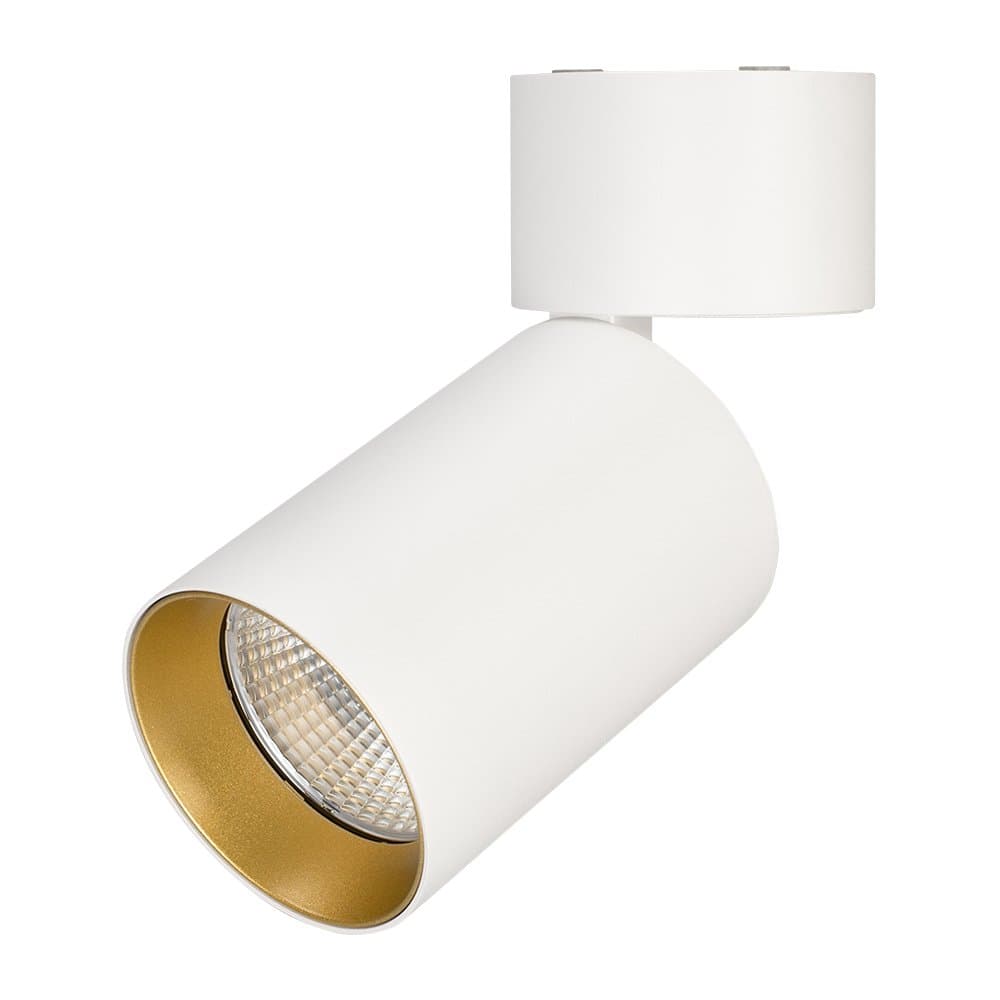 Arlight Светильник SP-POLO-SURFACE-FLAP-R85-15W Warm3000 (WH-GD, 40 deg) (IP20 Металл, 3 года) 027553