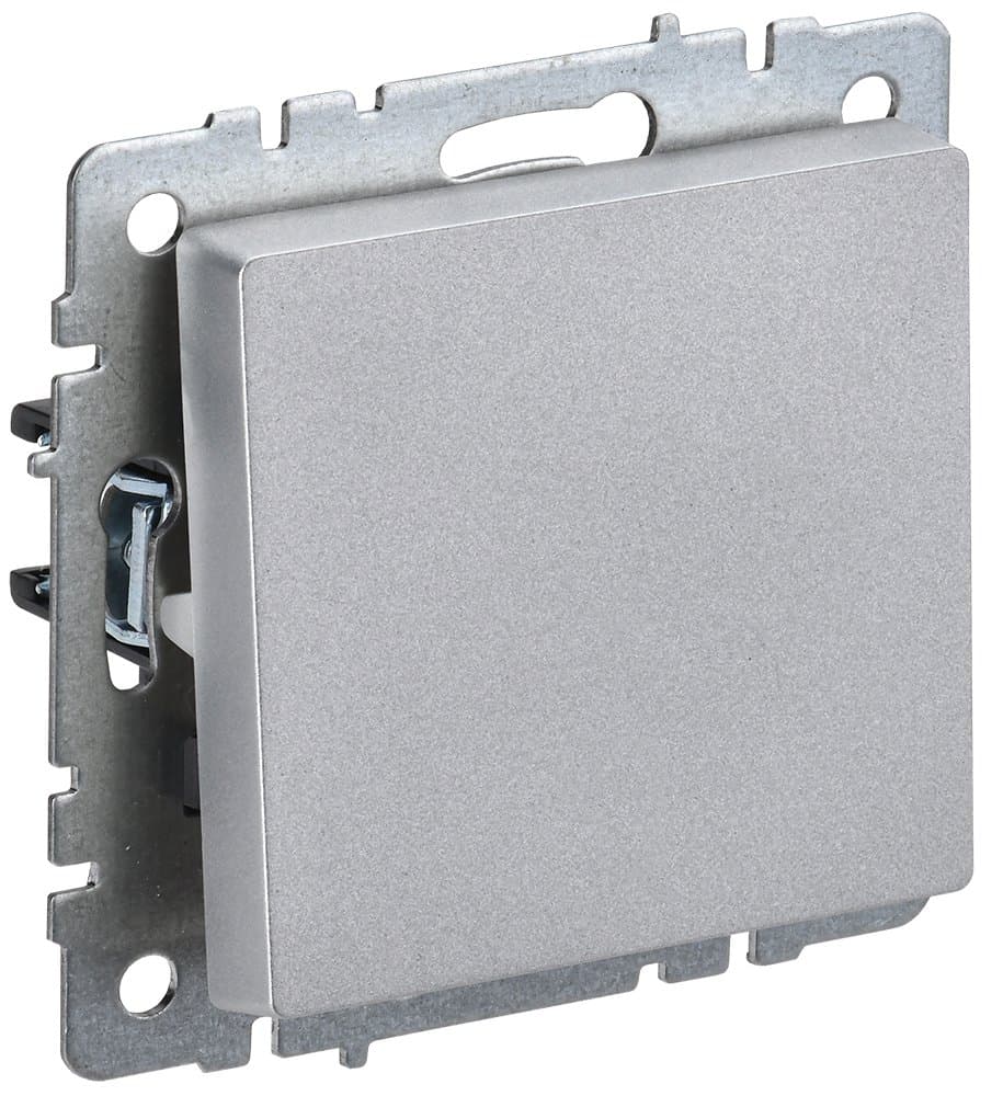 IEK BRITE BASE Алюминий Выключ. 1-кл 10А ВС10-1-0-БрА