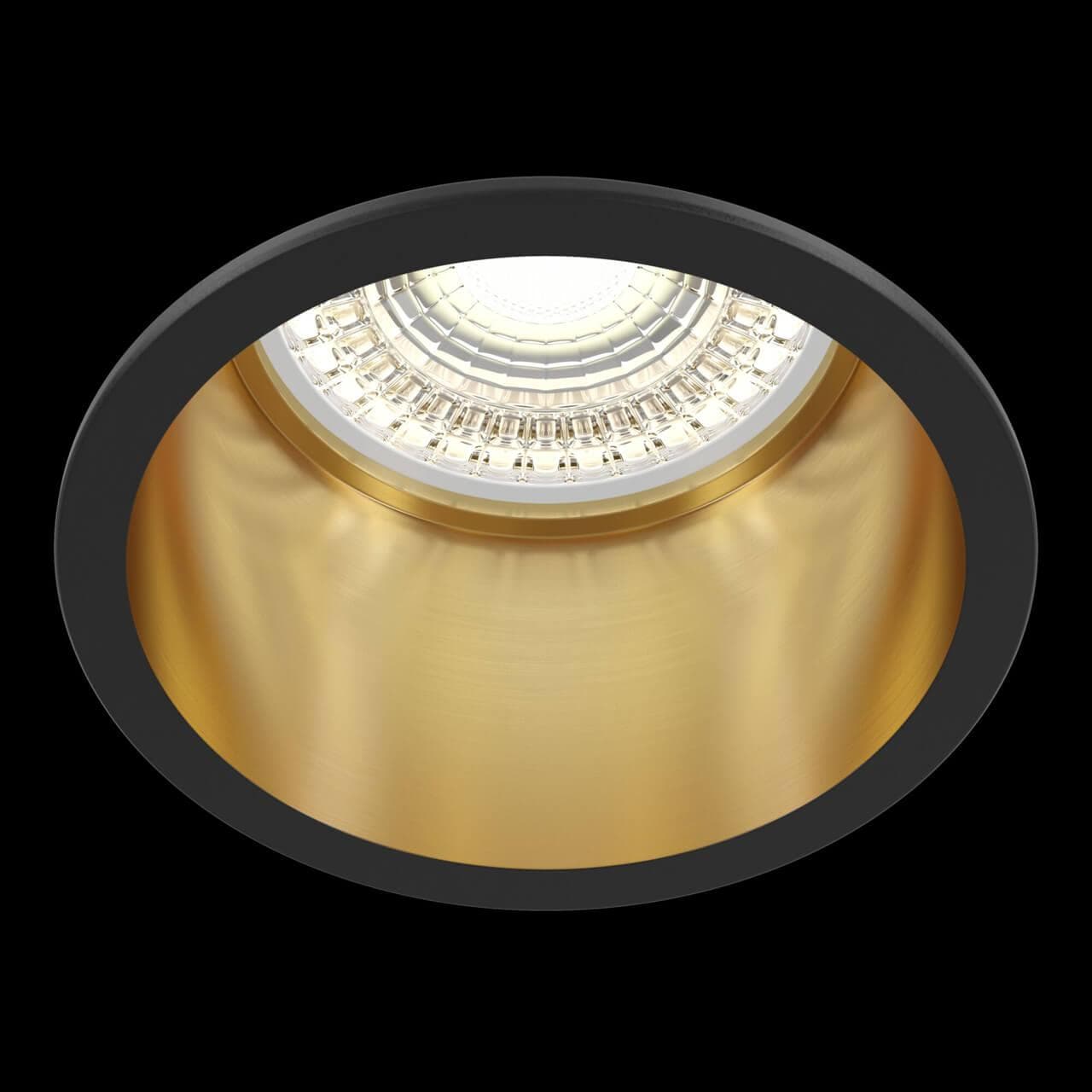 Maytoni Downlight Reif Черный с Золотом Встраиваемый светильник DL049-01GB — миниатюра 8