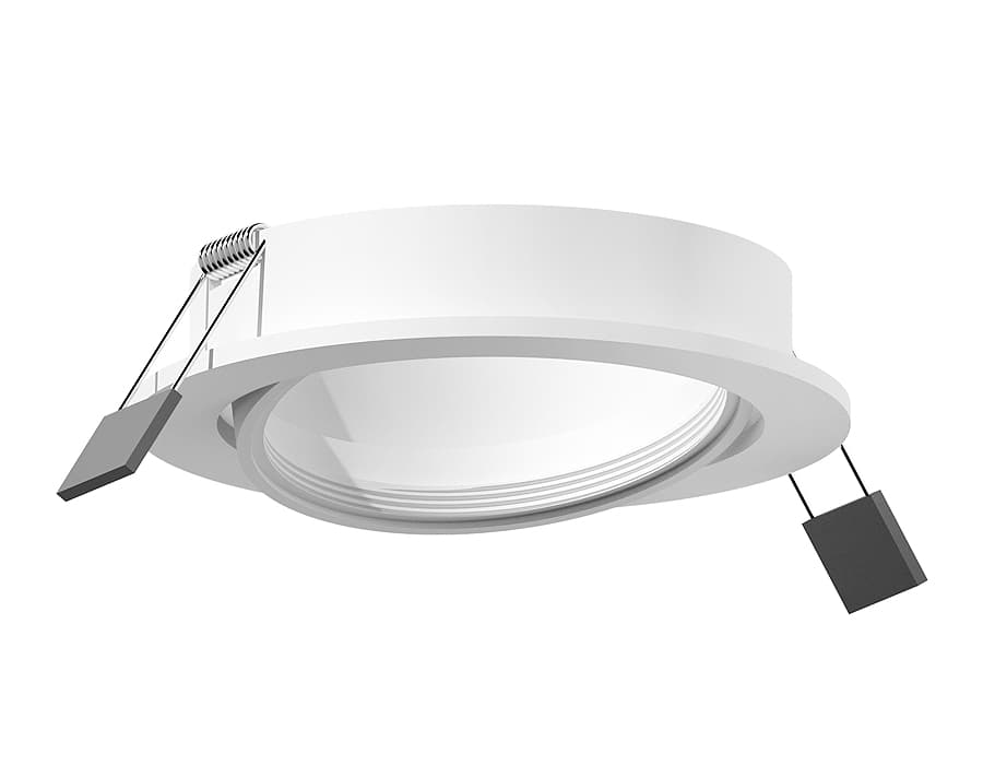 Ambrella Корпус светильника встраиваемый поворотный для насадок D70mm C7651 SWH белый песок D106*H25mm MR16 GU5.3 — миниатюра 1