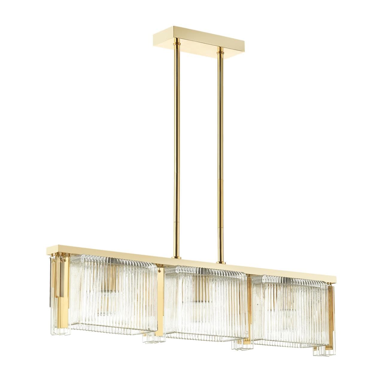 Odeon Light 4877/3 HALL ODL_EX22 59 золотой/прозрачный/стекло Люстра E14 3*40W GATSBY — миниатюра 1
