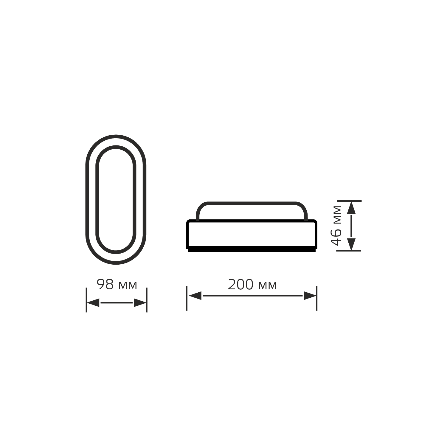 Gauss Светильник ЖКХ Elementary овал 15W 1100lm 4000K 160-260V IP65 200*98*46мм белый LED 161411215 — миниатюра 6