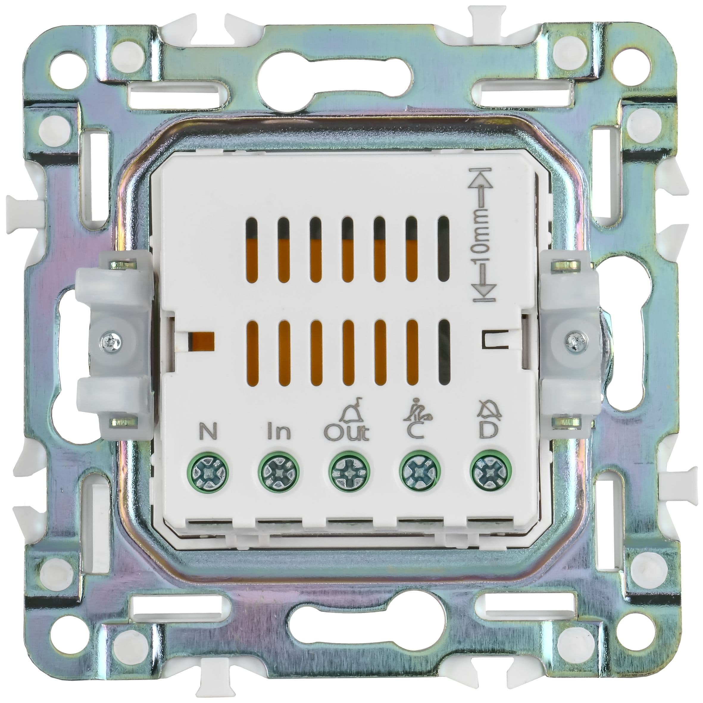 IEK SKANDY Бежевый Кнопка звонка с индикацией для отелей 10А SK-V17B — миниатюра 6
