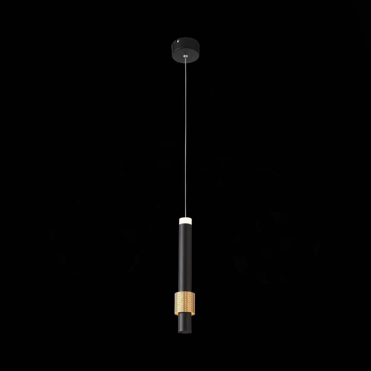 ST Luce SL1591.403.01 Светильник подвесной Черный, Анодированный золотой/Белый LED 1*6W — миниатюра 2